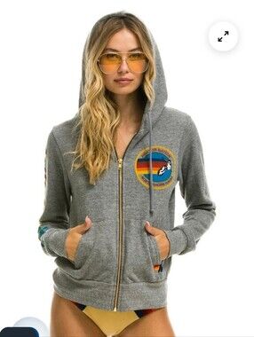 AVIATOR NATION NORTH SHORE HOODIE - HEATHER GREY